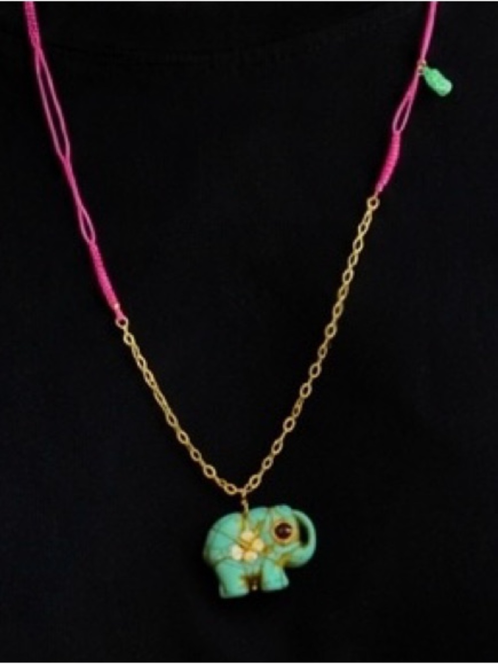 Turquoise Elephant Pendant Necklace - Women Jewelry